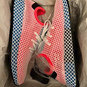 Adidas Deerupt Runner Men's Running Shoes 11.5 CQ2624 Solar Red/Bluebird New/Box
